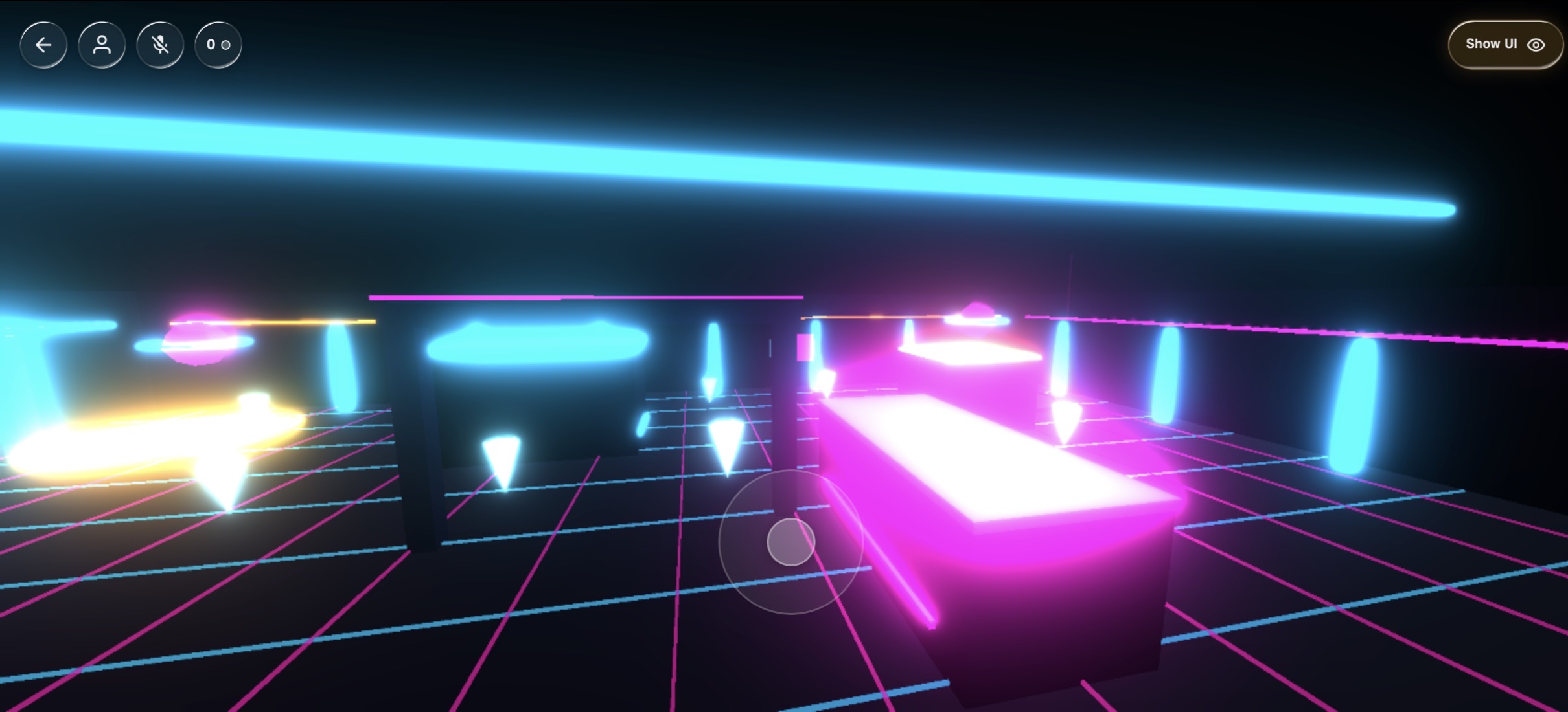 Imagine generated neon game environment